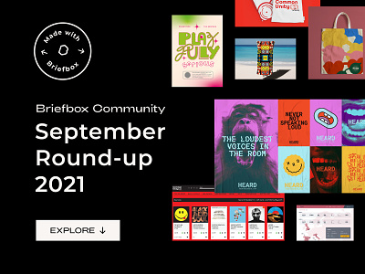 Made With Briefbox: September 2021 branding briefbox design design school graphic design learn design new talent ui ux website design