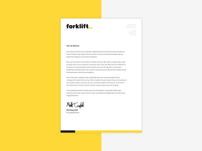 Forklift Branding Exercise branding building construction exercise forklift letterhead logo print design