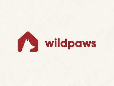 Wildpaws Branding Concept adoption animal branding dog identity logo map pets shelter wild