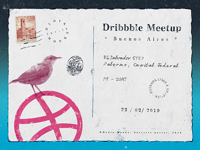 Dribbble Meetup - Buenos Aires (Playoff) argentina bird buenos aires dribbble graphic postcard