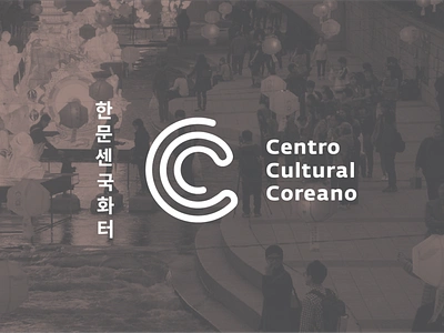 Centro Cultural Coreano corean design logo monogram logo typography