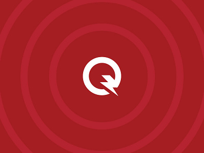 Quickblog Logo blog bubble chat lightning bolt minimal q thunder