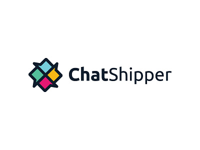 Chatshipper analytics branding chat clean data design flat logo messaging minimal shipping simple