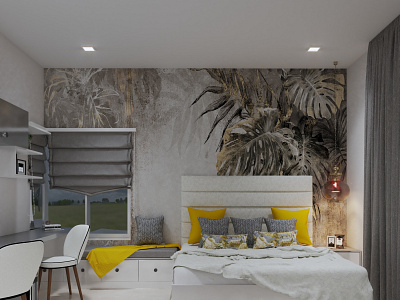 BEDROOM 3d design 3d max 3d modelling 3d visualization bedroom design interior architecture interior design vray
