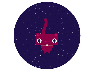 Space Kitty cats doodle space stars