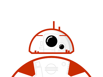 BB-8, an adorable lil bot awakens bb8 doodle flat force illustration starwars