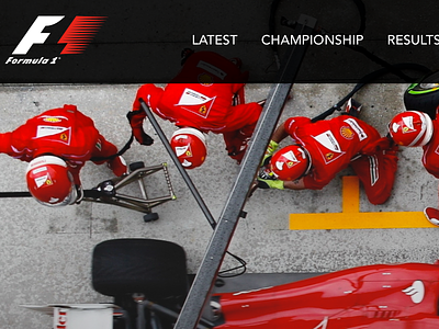 Formula 1 Website Redesign landing page redesign ui ux