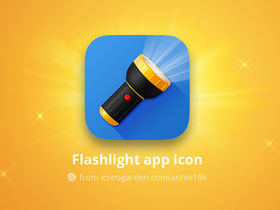 Flashlight app icon app flashlight icon iconsgarden illumination ios led light lighten shine torch