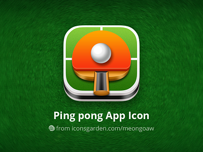 Ping Pong app icon app ball icon iconsgarden ios ping pong pitch racket rubber sport table wood