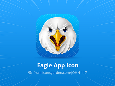 Angry Eagle app icon angry eagle enrage fly icon iconsgarden ios roar ui ux wind wrath