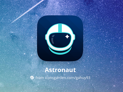 Free PSD Astronaut app icon android astronaut cosmos icon iconsgarden ios launch planet rocket shuttle space universe