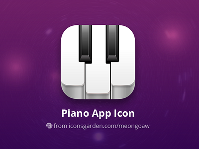 Piano app icon icon iconsgarden instrument ios key melody music note piano rhythm sound voice