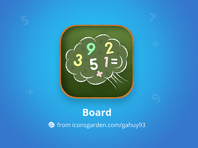 Free PSD Board icon android board bubble chalk education icon iconsgarden ios math number teacher teaching