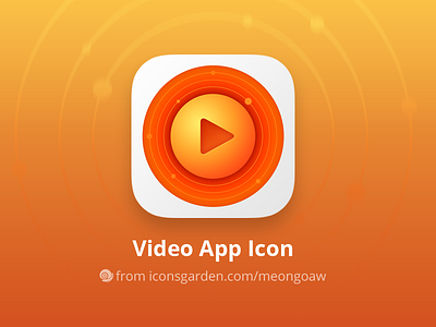 Free PSD Video app icon android button cinema clip clipboard film icon iconsgarden ios movie play video