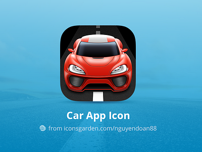 Racing Car app icon android car drive icon iconsgarden ios race traffic transfer transport transportation travel