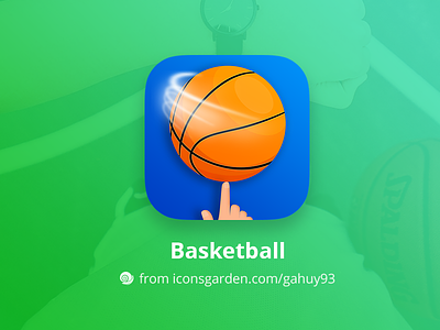 Free PSD Basketball app icon android ball basketball hand icon iconsgarden ios play spin sport swivel turn