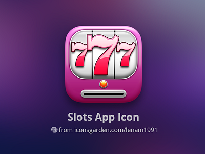Slots app icon 777 casino diamond gamble game gold golden icon iconsgarden ios slot slots