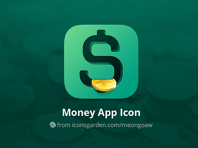 Money Coin app icon bill coin dollar fee gold icon iconsgarden ios money pay purchase spend