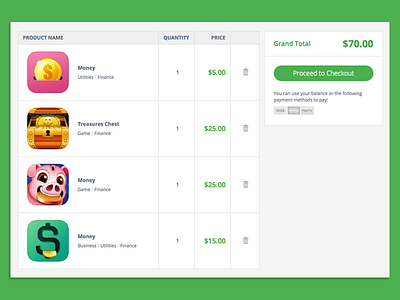 The best icons for Money, Payment applications