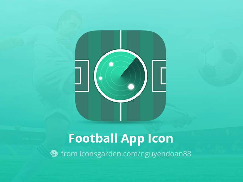 Free PSD Football app icon by iconsgarden on Dribbble