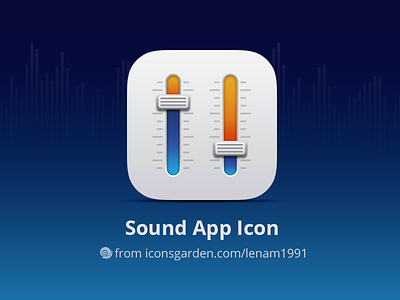 Free PSD Sound app icon control controller equalizer equalizers icon iconsgarden ios music sound voice volume