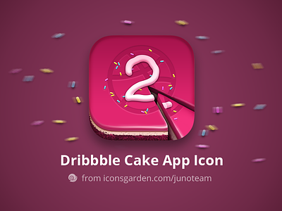 Free PSD Dribbble Cake app icon