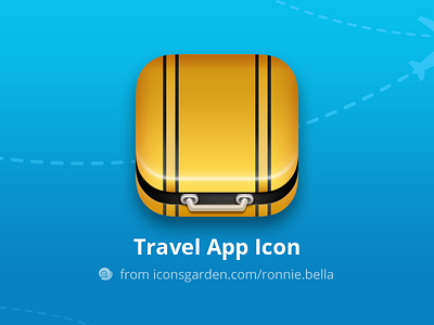 Free PSD Travel Suitcase app icon