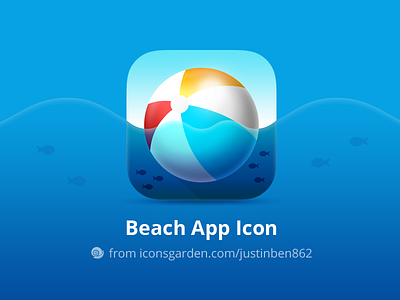 Free PSD Travel Beach app icon ball beach fish iconsgarden ocean sea starfish travel traveling water wave waves