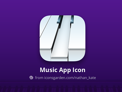 Free PSD Piano Music app icon iconsgarden key melody music musician note notes piano rhythm song sound voice