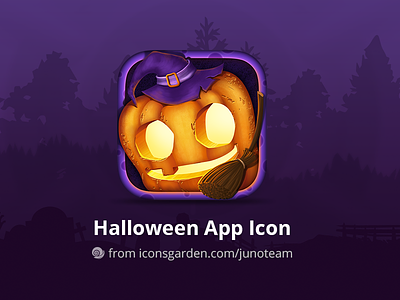 Free PSD Halloween Pumpkin app icon