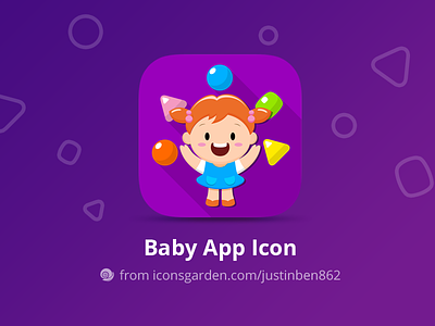 Girl With Blocks app icon baby blocks children dress game girl iconsgarden kid play puzzle smile toy