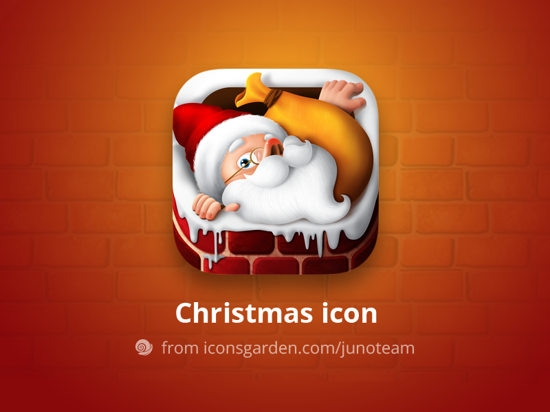 Free PSD Christmas Santa app icon santa christmas snow xmas christmas ball christmas branch noel holiday present chimney iconsgarden