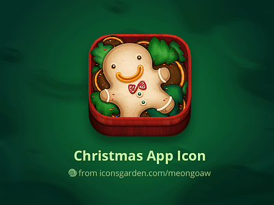 Christmas Gingerbread Man app icon bake bow chocolate christmas cookie food ginger ginger man gingerbread gingerbread men sweet tie