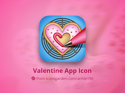 Valentine Heart Cake app icon bake cake cookie cooking cream delicious food heart holiday love oven valentine