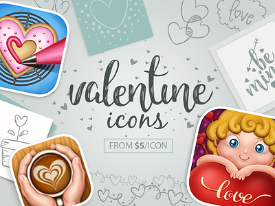 The best icons for your Valentine's day angel baby blond cupid face heart holiday iconsgarden kid love valentine