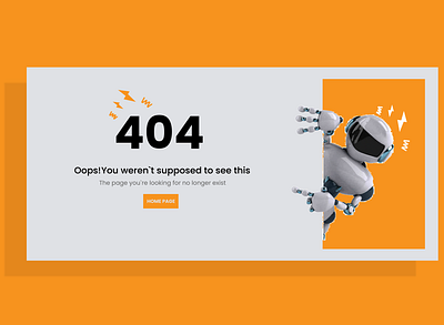 404 Error Page Design graphic design ui