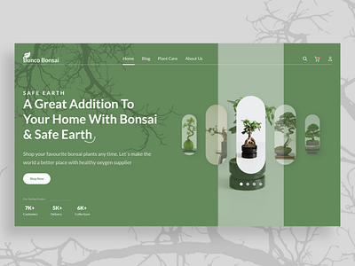 Bonsai Shop Hero Page Design