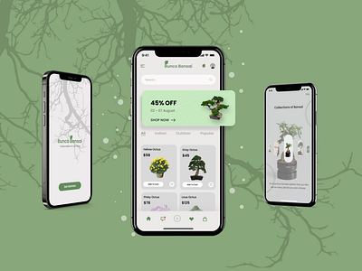 Bonsai Shop Mobile Application Design