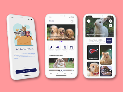Happy Paws App - online marketplace for pets and care products 3d 3d mockup all pet needs care products clay ui figma happy paws mobile app mobile application pet pet app pet store petshop ui uiux user empath user experience user interface design user reasearch ux