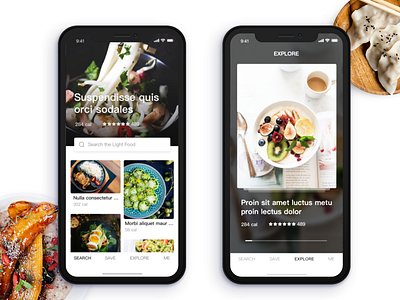 Light Food App by Solar on Dribbble