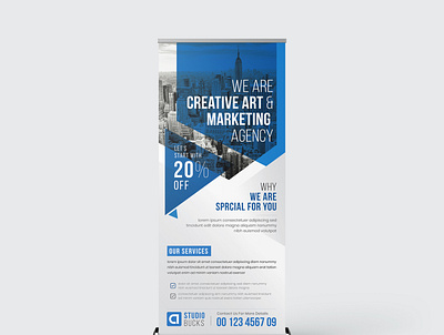 Corporate Roll-up Banner Design banner branding corporate design modern design new print design