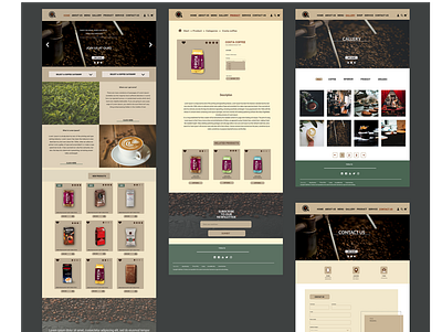 Coffee shop web design graphic design