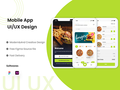 Food app branding design figma mobile ui ui ui design uiux uiux design