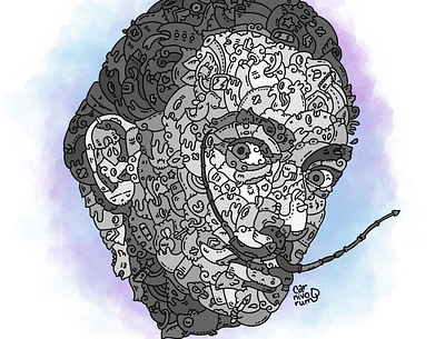 Salvador Dali doodleart art carnivorum cartoon dali doodleart illustration ilustraciones ilustración portrait retrato salvadordali