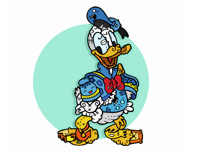 Donald Duck by carnivorum art carnivorum cartoon design diseño donald illustration ilustracion