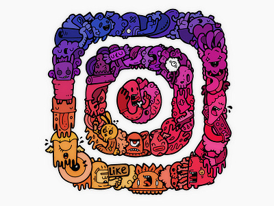 Instagram by carnivorum carnivorum cartoons color illutration instagram logotype