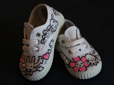 Illustrated baby shoes carnivorum cartoon shoes