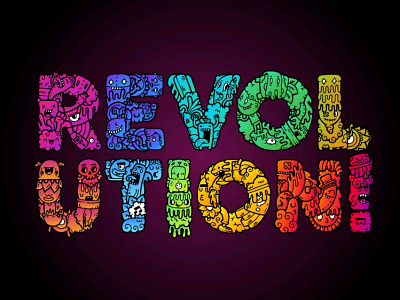 REVOLUTION! art cartoon cartoons color design draw illustration ilustracion ilustraciones tipografia typography typographyart