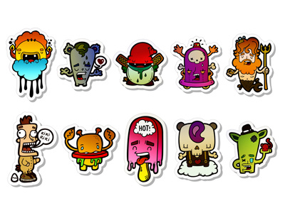 Characters by carnivorum (Stickers) cartoon characters stickers