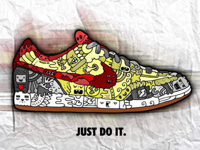 Nike Shoe cartoon illustration nike shoes